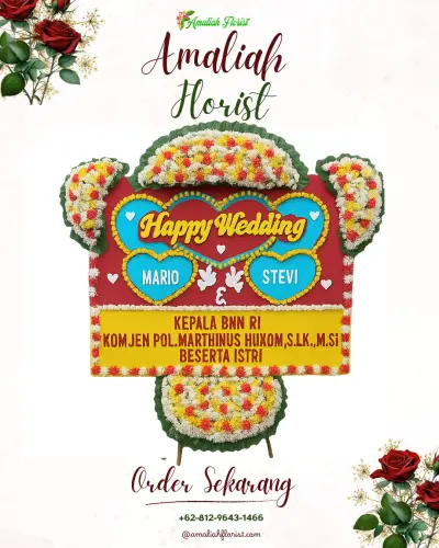 Karangan Papan Bunga Pernikahan di Pakistaji
